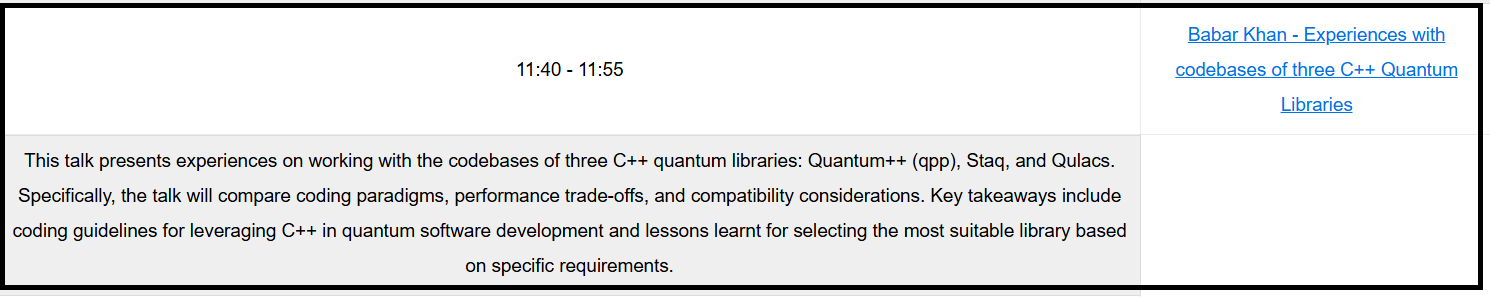 Experiences with codebases of three C++ Quantum Libraries in Bochum ...
